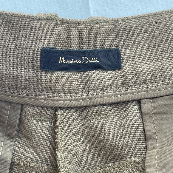 Massimo Dutti linen women’s pants khaki  excellent condition size 10 - Picture 11 of 11